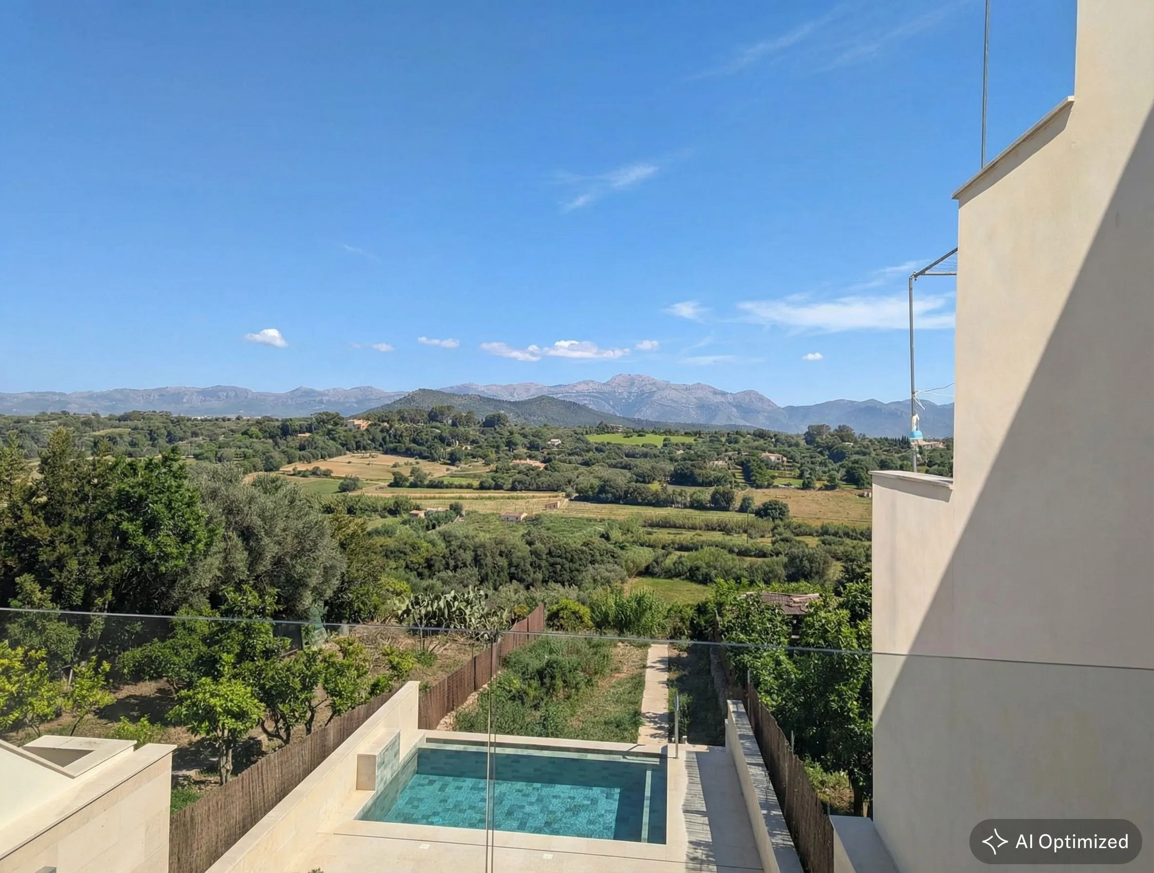 Casa de pueblo de obra nueva con vistas panorámicas, piscina & jardín en Llubí-3
