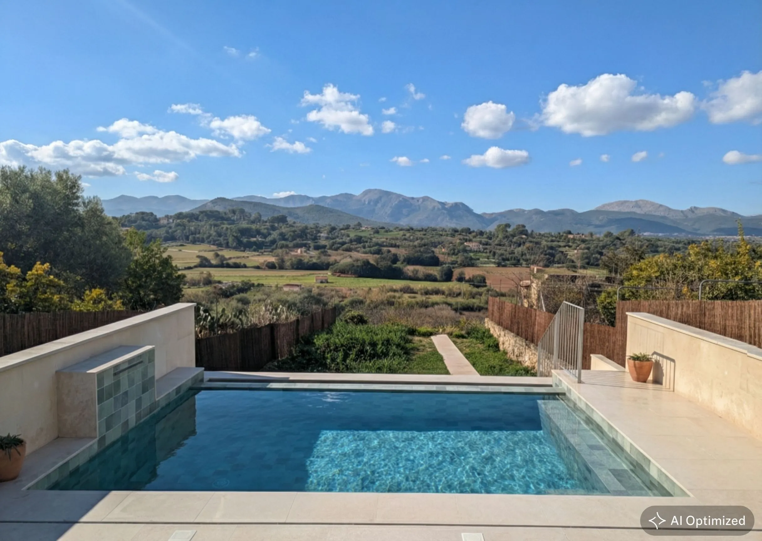 Newly built townhouse with panoramic views, pool & garden in Llubí-2