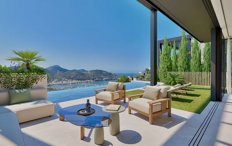 Aurum: villa di prima classe di nuova costruzione con piscina privata e vista sul porto