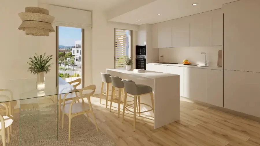 Apartamento con jardín en una moderna urbanización de obra nueva cerca de la playa-4