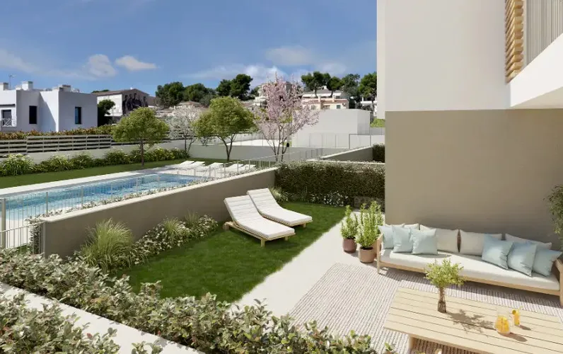 Gartenwohnung in moderner Neubauanlage fußläufig zum Strand