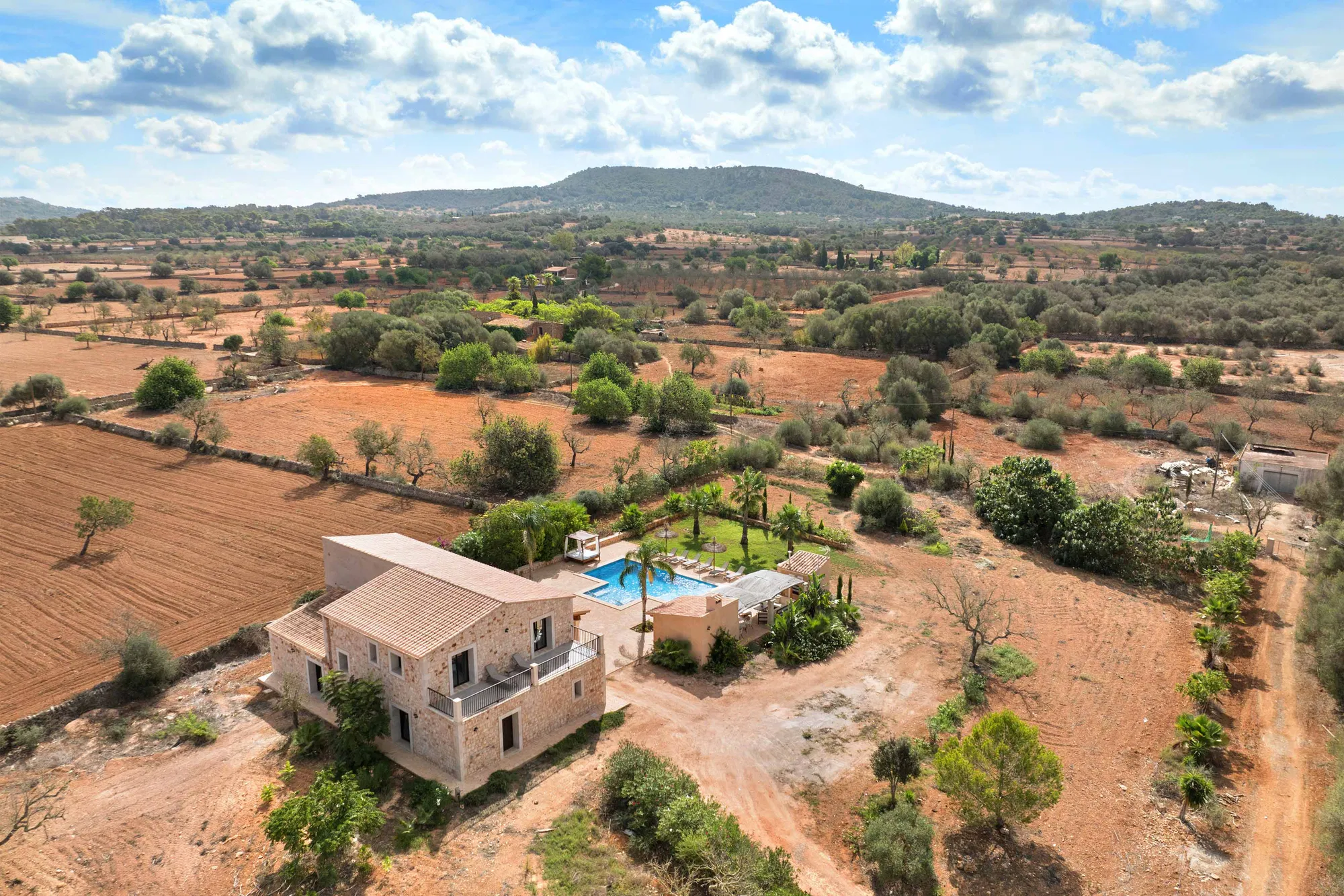 Natural stone finca with large pool and lots of privacy-13