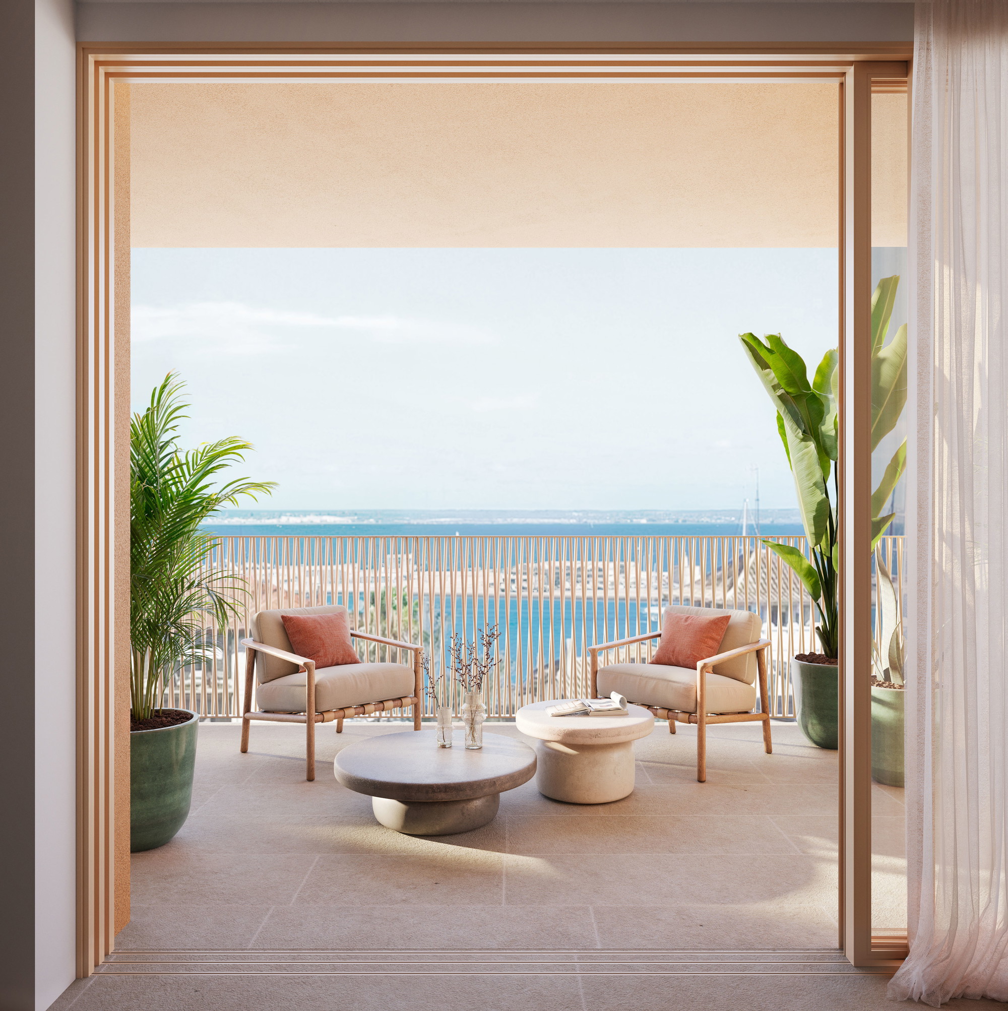 High-quality new-build apartment with private terrace and harbor view