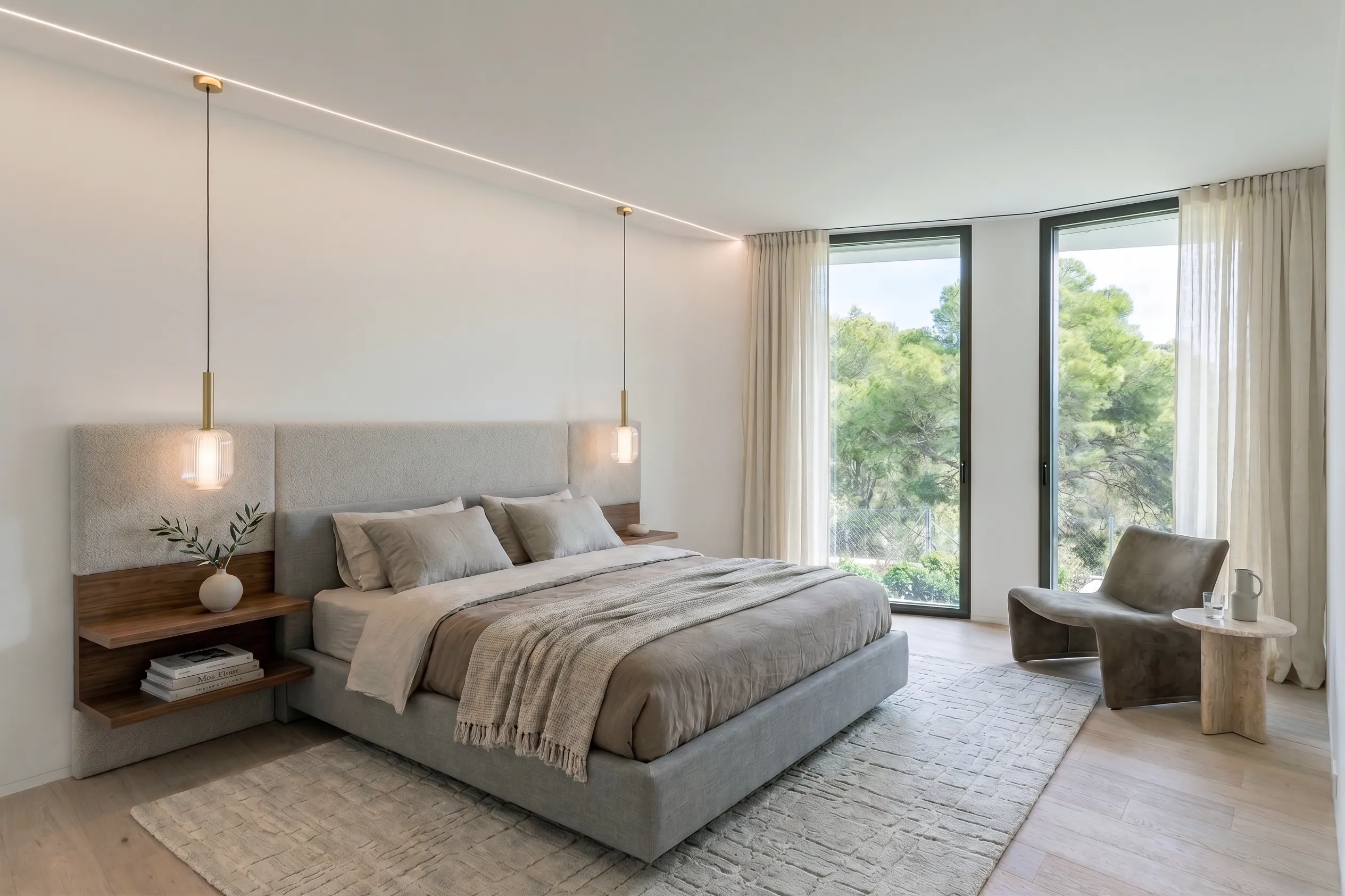 Exclusieve nieuwbouwvilla met panoramisch en gedeeltelijk zeezicht in Son Vida-9