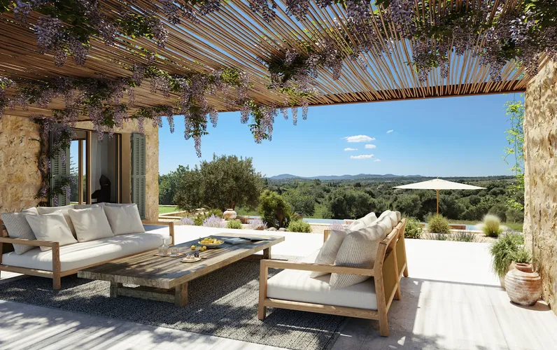 Elegante nueva finca con hermosas vistas al paisaje