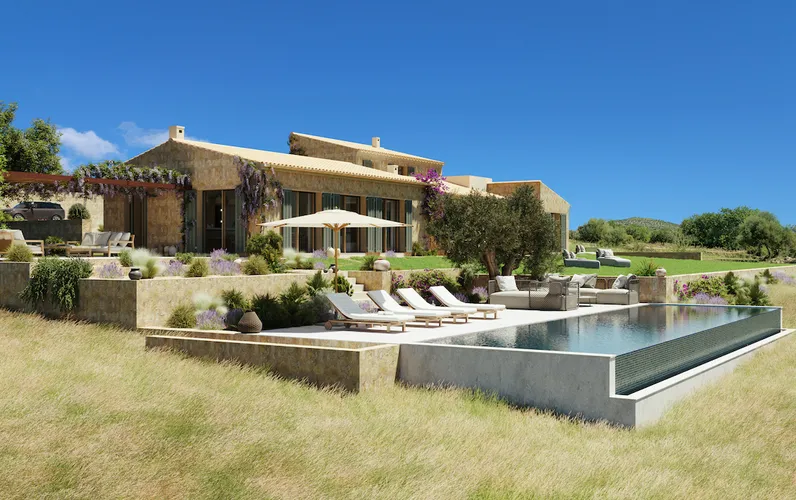 Elegante nueva finca con hermosas vistas al paisaje