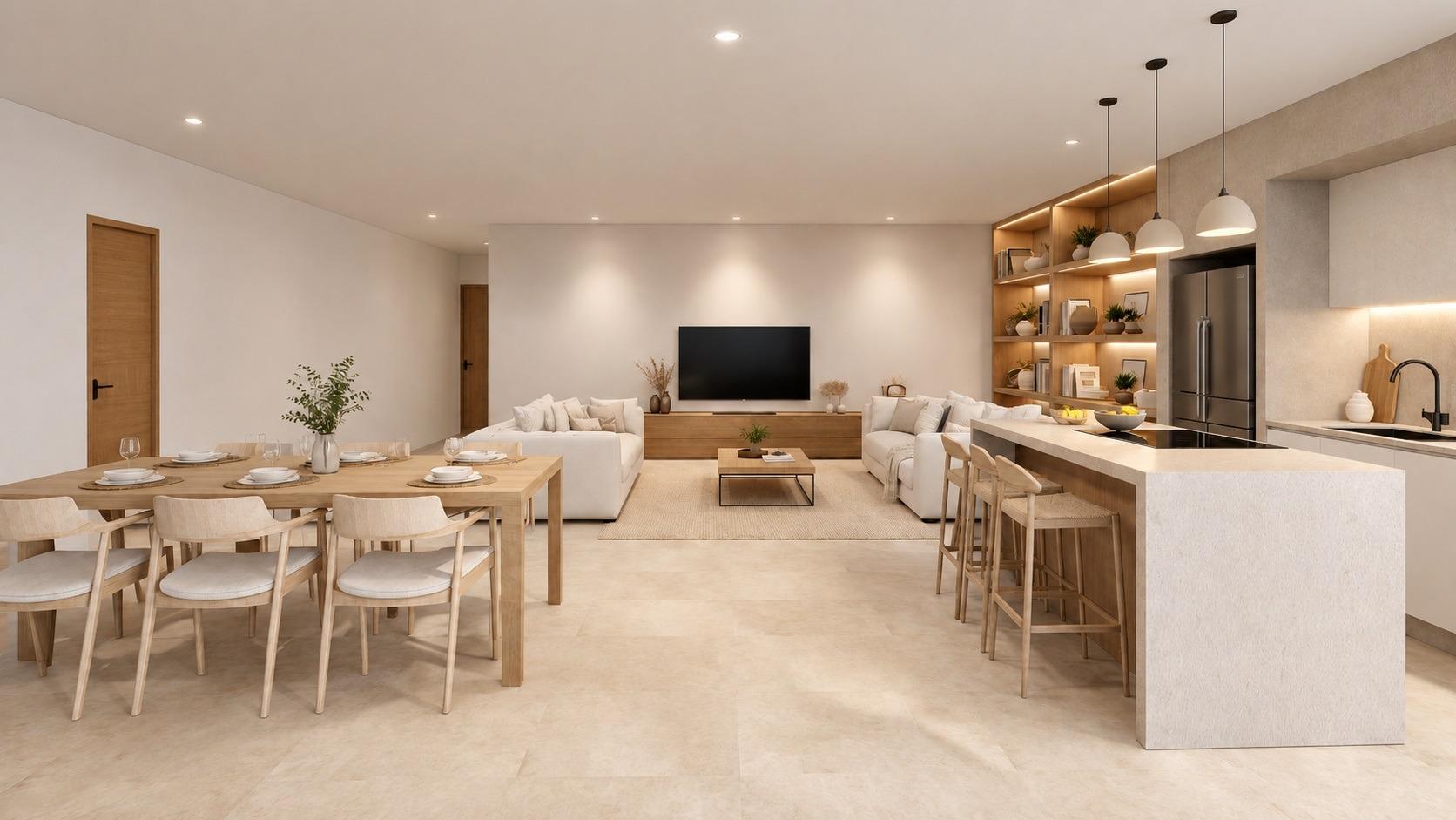 Designappartement op de 1e verdieping, vlak bij het strand