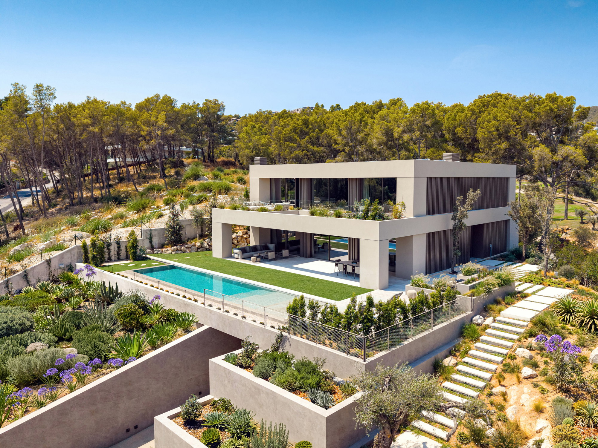 Exquisite designer villa overlooking Son Vida golf course with spa area-2