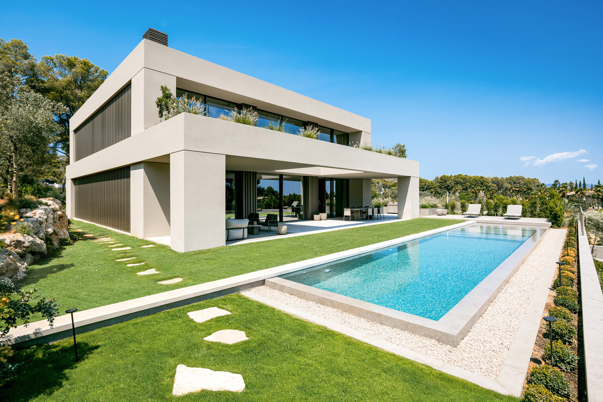 Exquisite designer villa overlooking Son Vida golf course with spa area-45