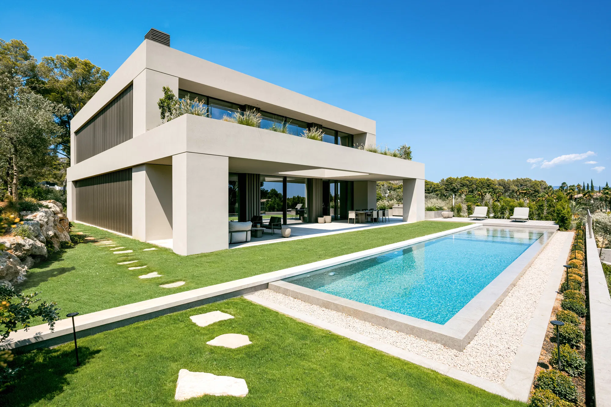 Exquisite designer villa overlooking Son Vida golf course with spa area-45