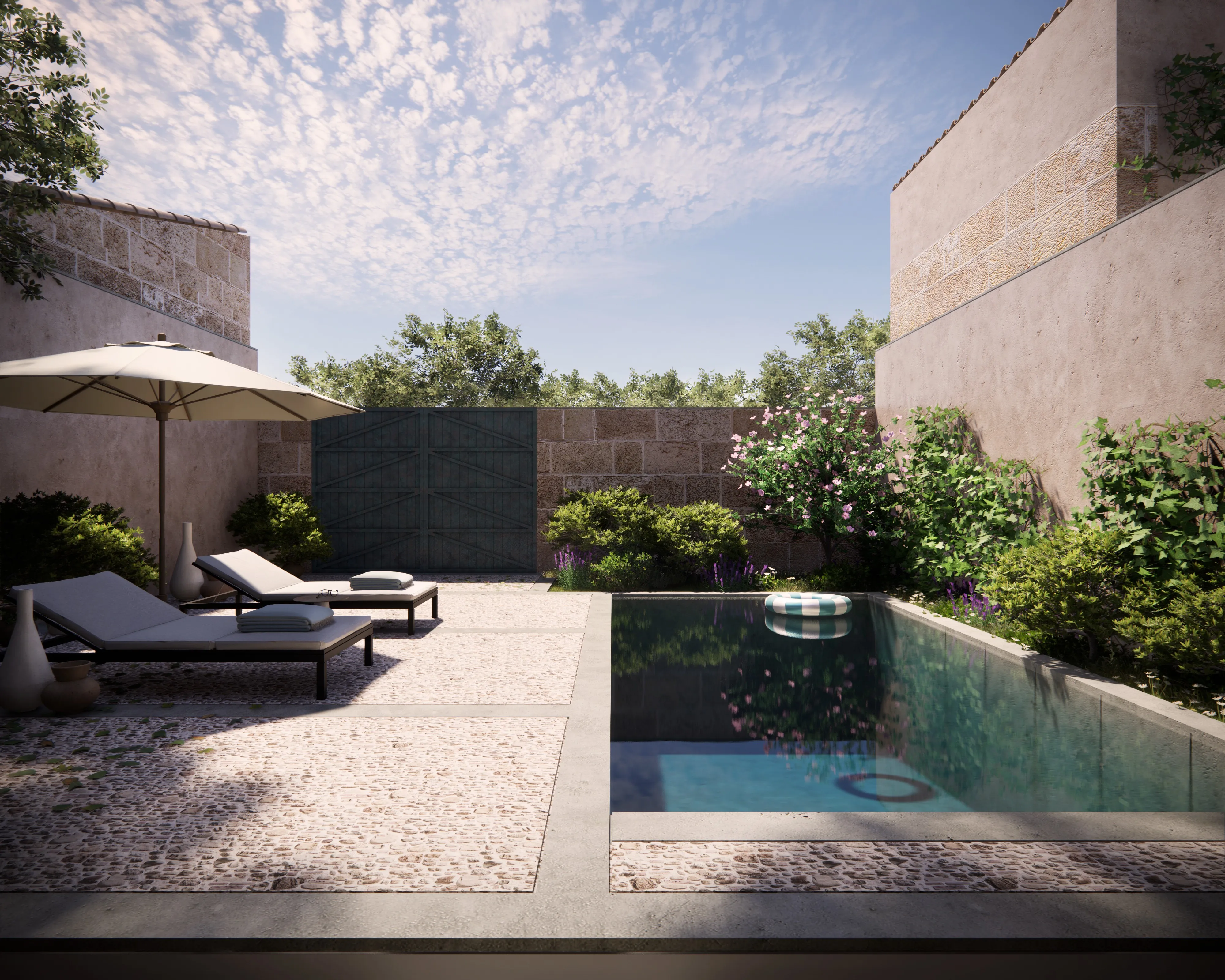 Impresionante casa pueblo con piscina-7