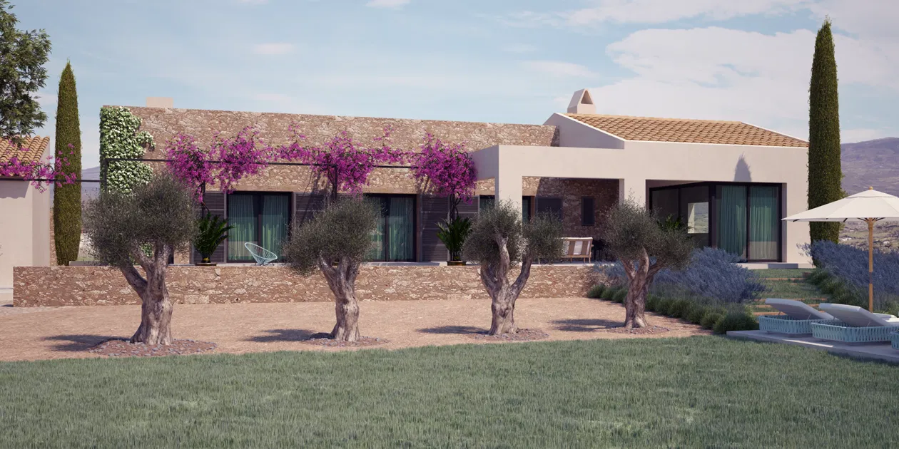 Propriété rurale avec projet de villa méditerranéenne élégante dans un emplacement privilégié-1