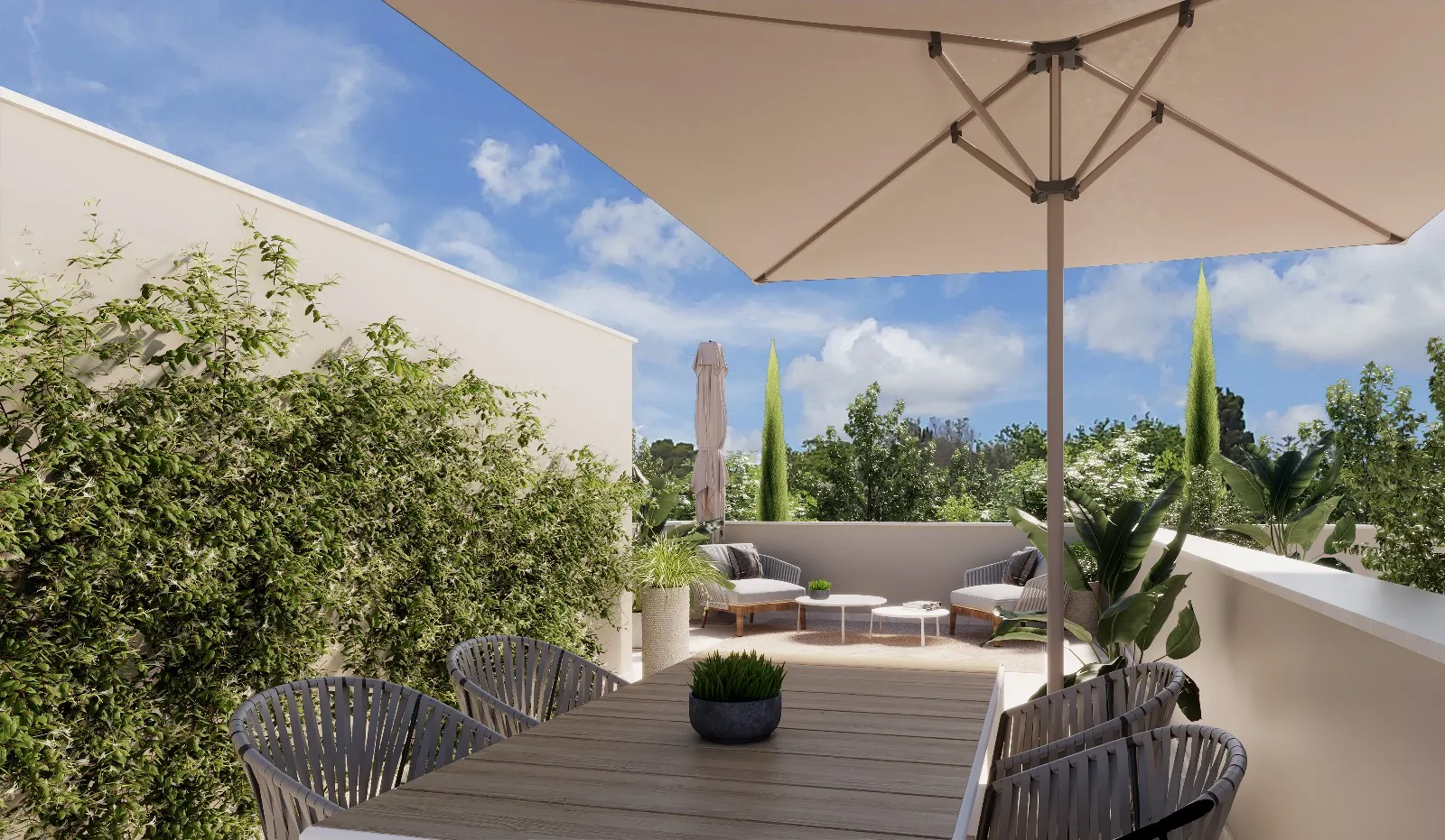 Moderne nybyggede rækkehuse med pool-5