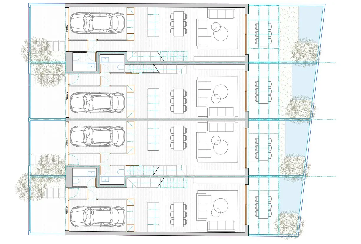 Moderne nybyggede rækkehuse med pool-10