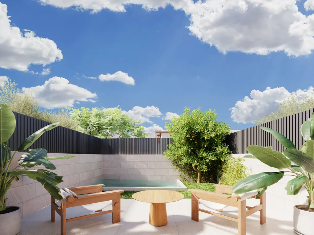 Moderne nybyggede rækkehuse med pool-4