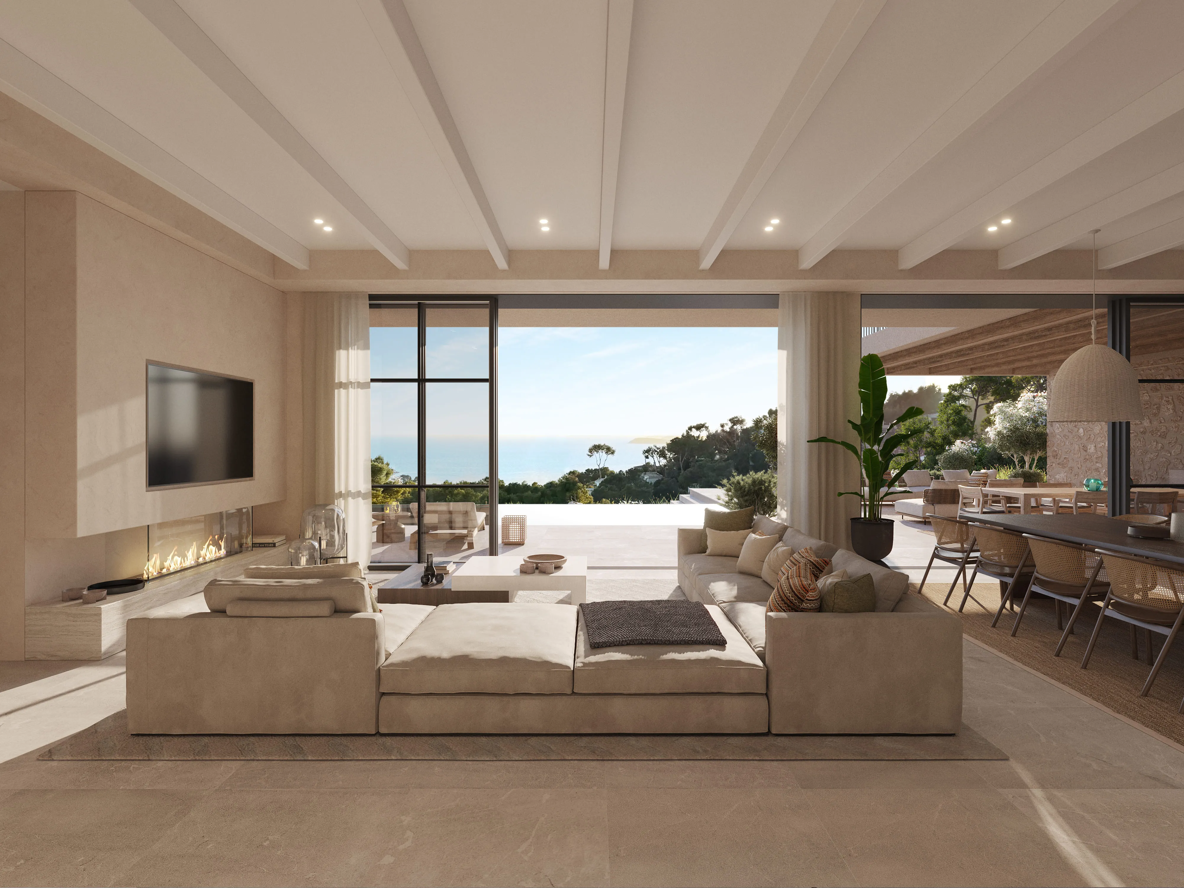 Moderna villa de estilo Mediterráneo con vistas al mar-3