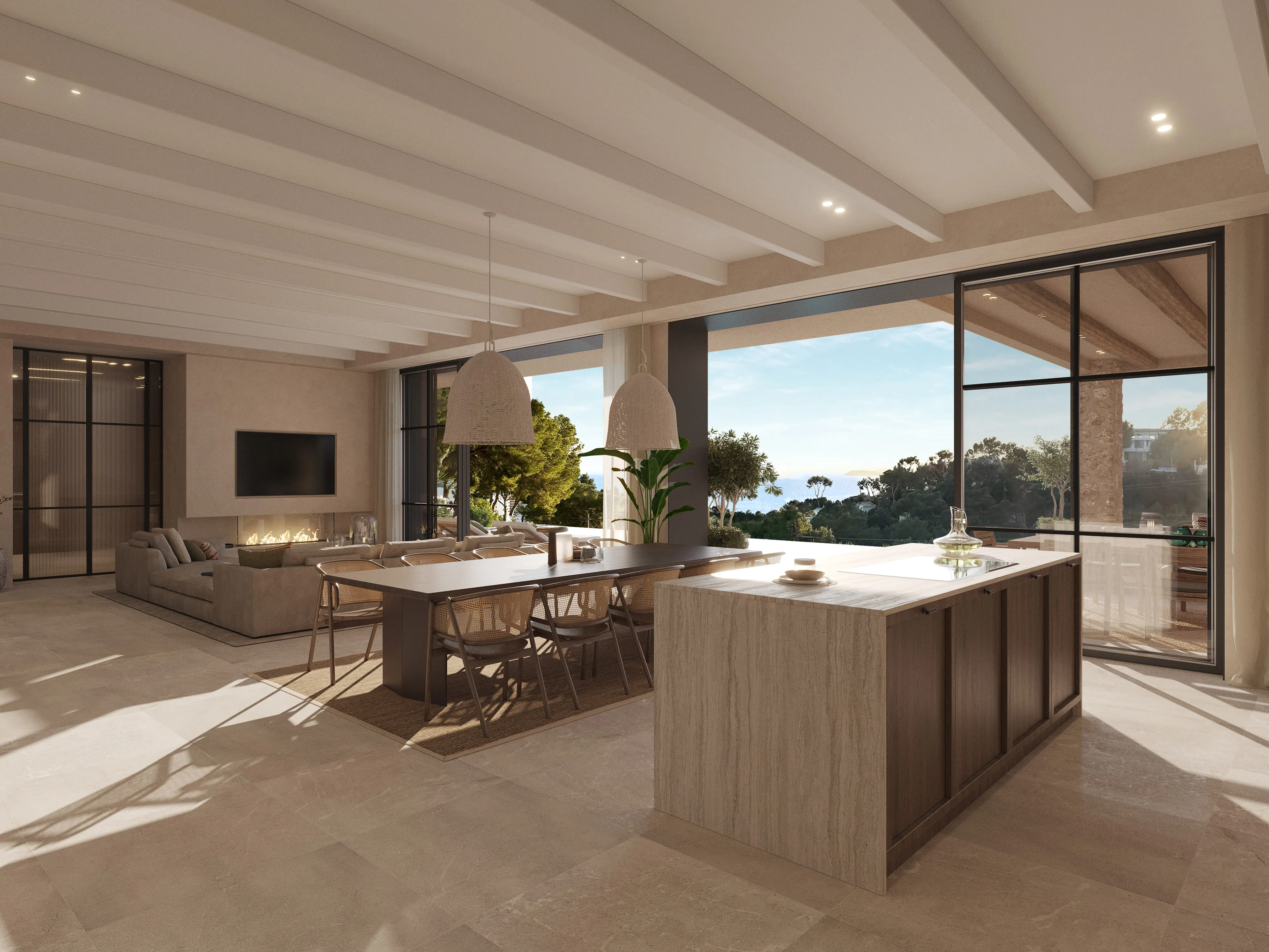 Moderne middelhavsdesignvilla med havudsigt-5