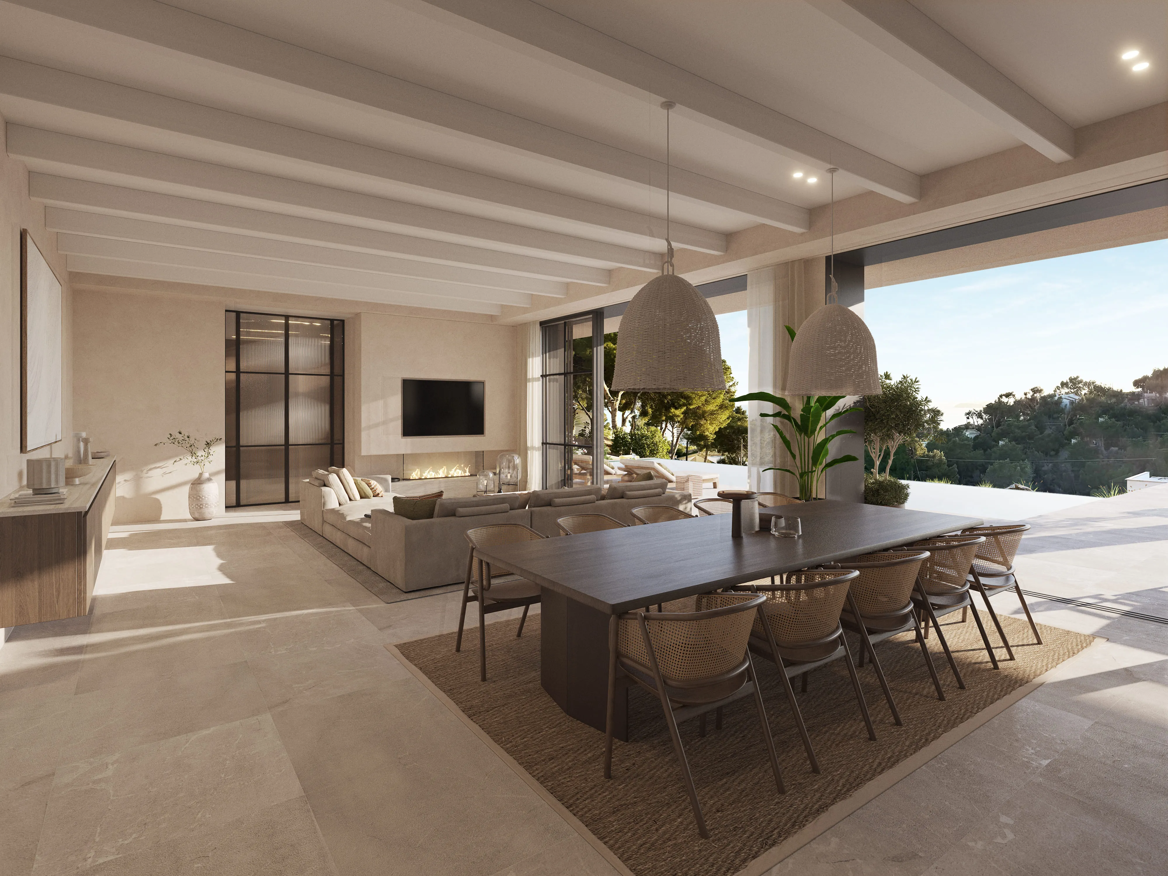 Moderne middelhavsdesignvilla med havudsigt-4