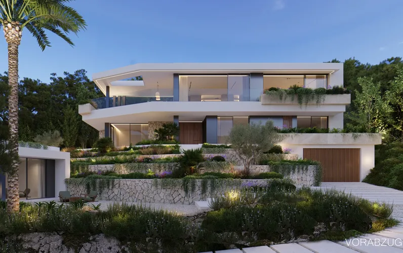 Plot with planning permission and view