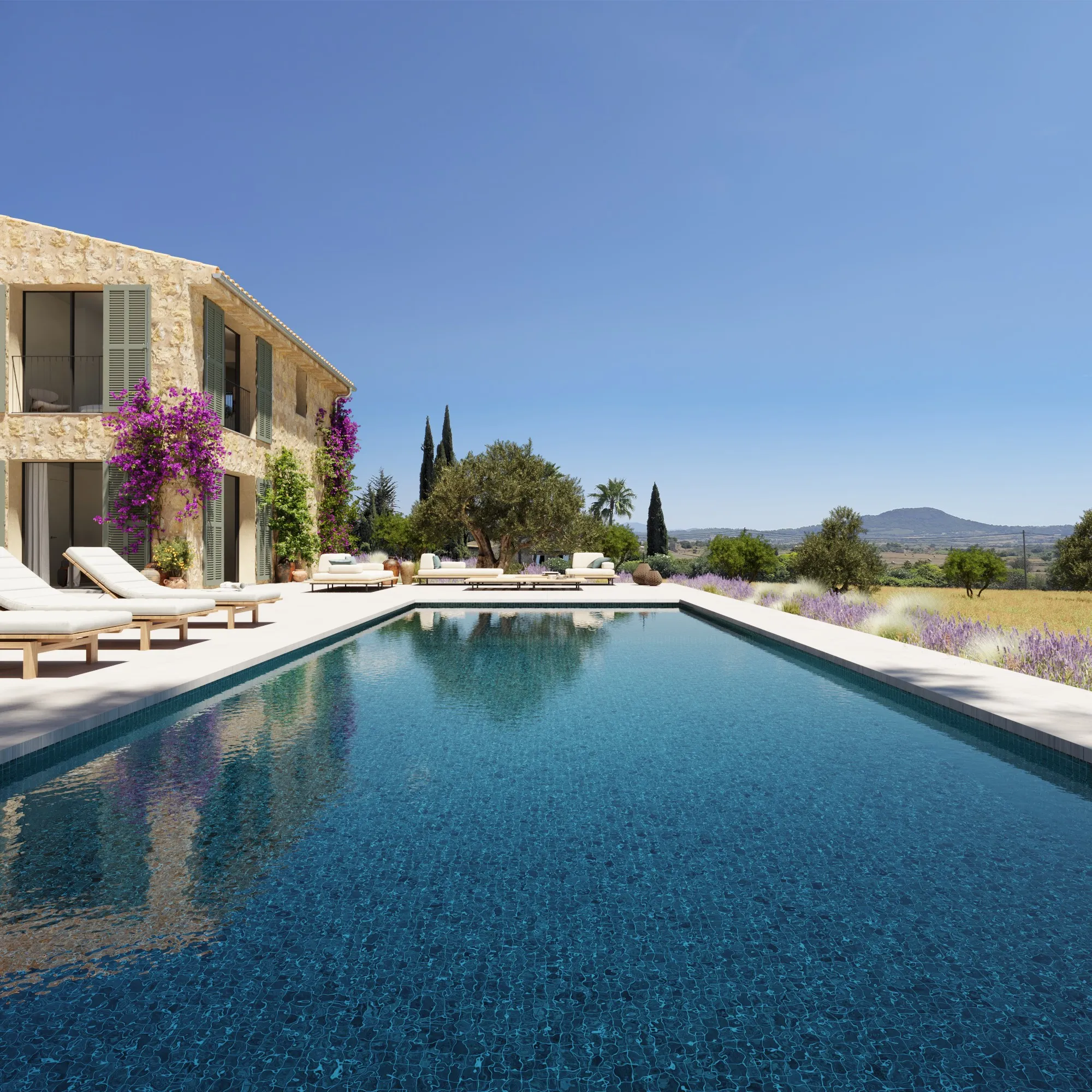 Ekskluzywna, luksusowa finca w Sineu: śródziemnomorska elegancja połączona ze zrównoważonym rozwojem-2