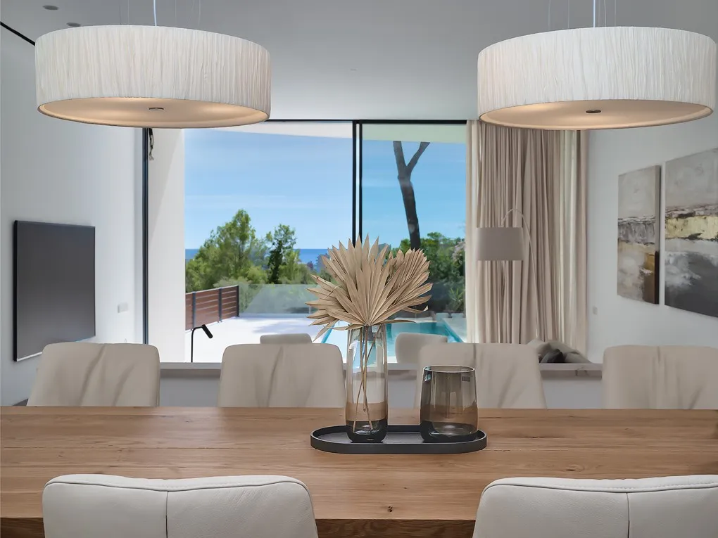 Villa moderne de nouvelle construction avec vue partielle sur la mer et piscine privée-19