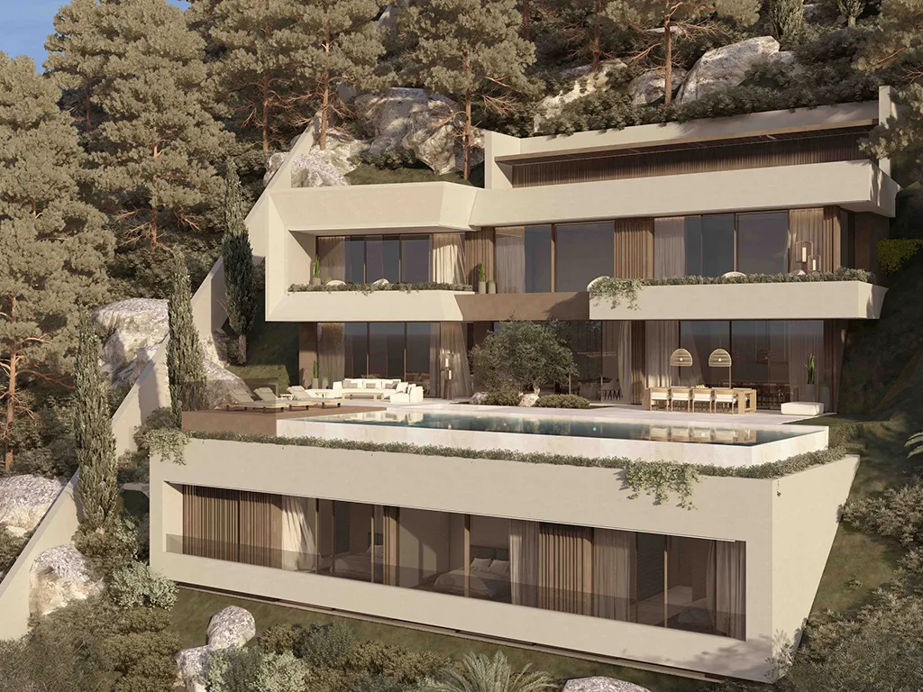 Terreno con vista mare e licenza edilizia a Son Vida-1