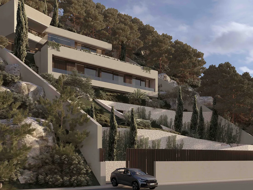 Terreno con vista mare e licenza edilizia a Son Vida-5