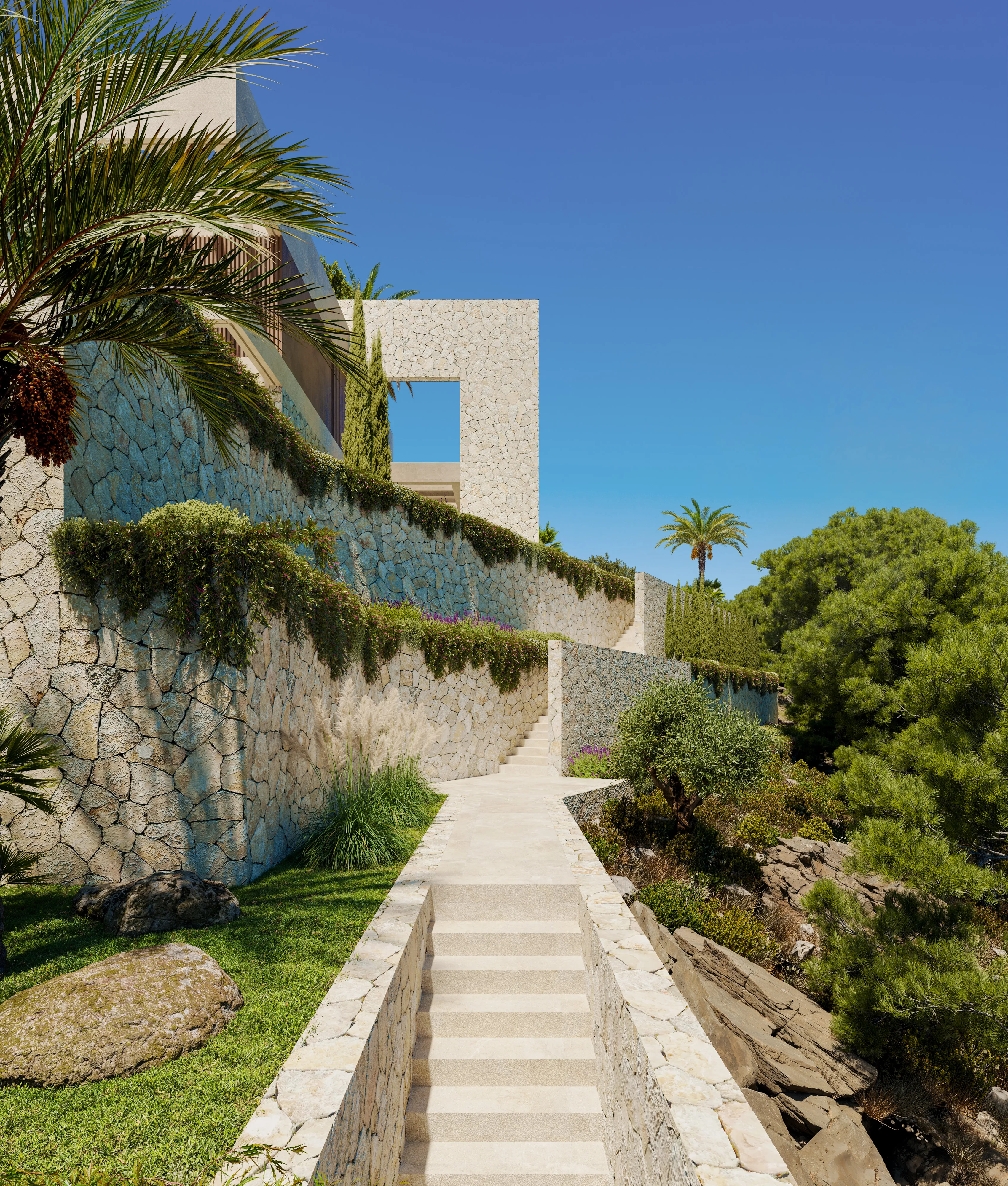 Prime seafront plot with direct sea access and valid building permit for an iconic estate-13