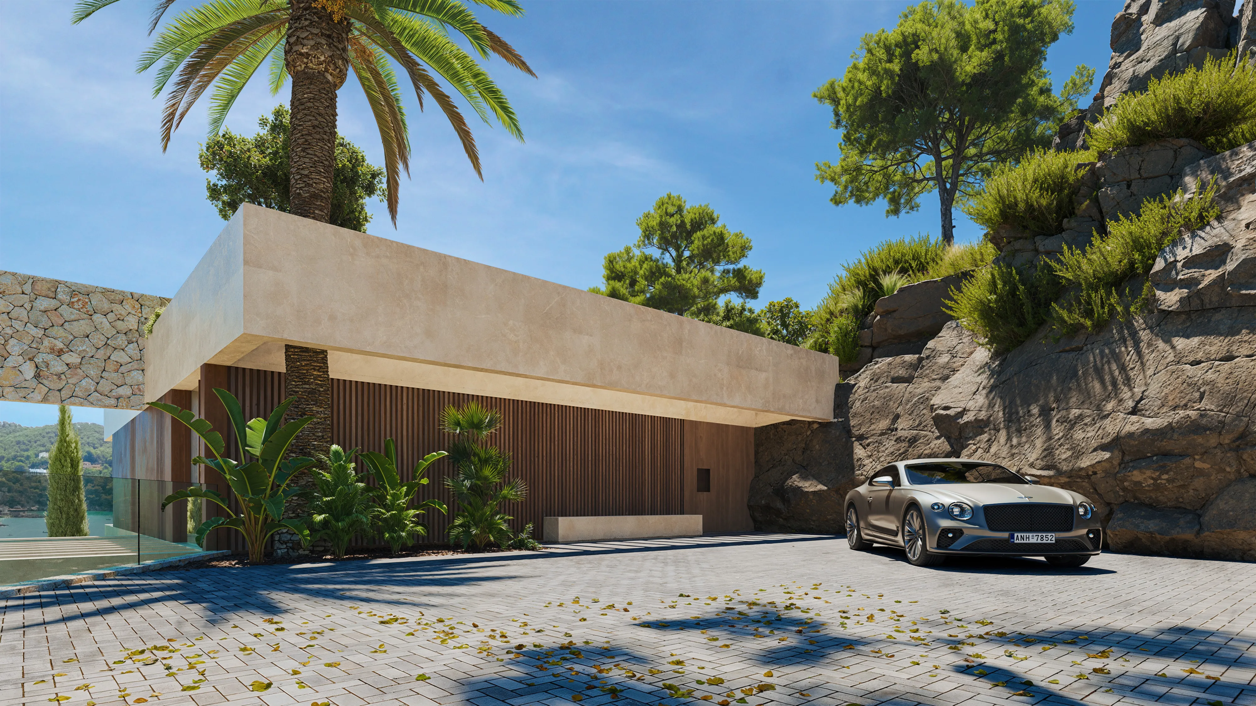 Prime seafront plot with direct sea access and valid building permit for an iconic estate-6