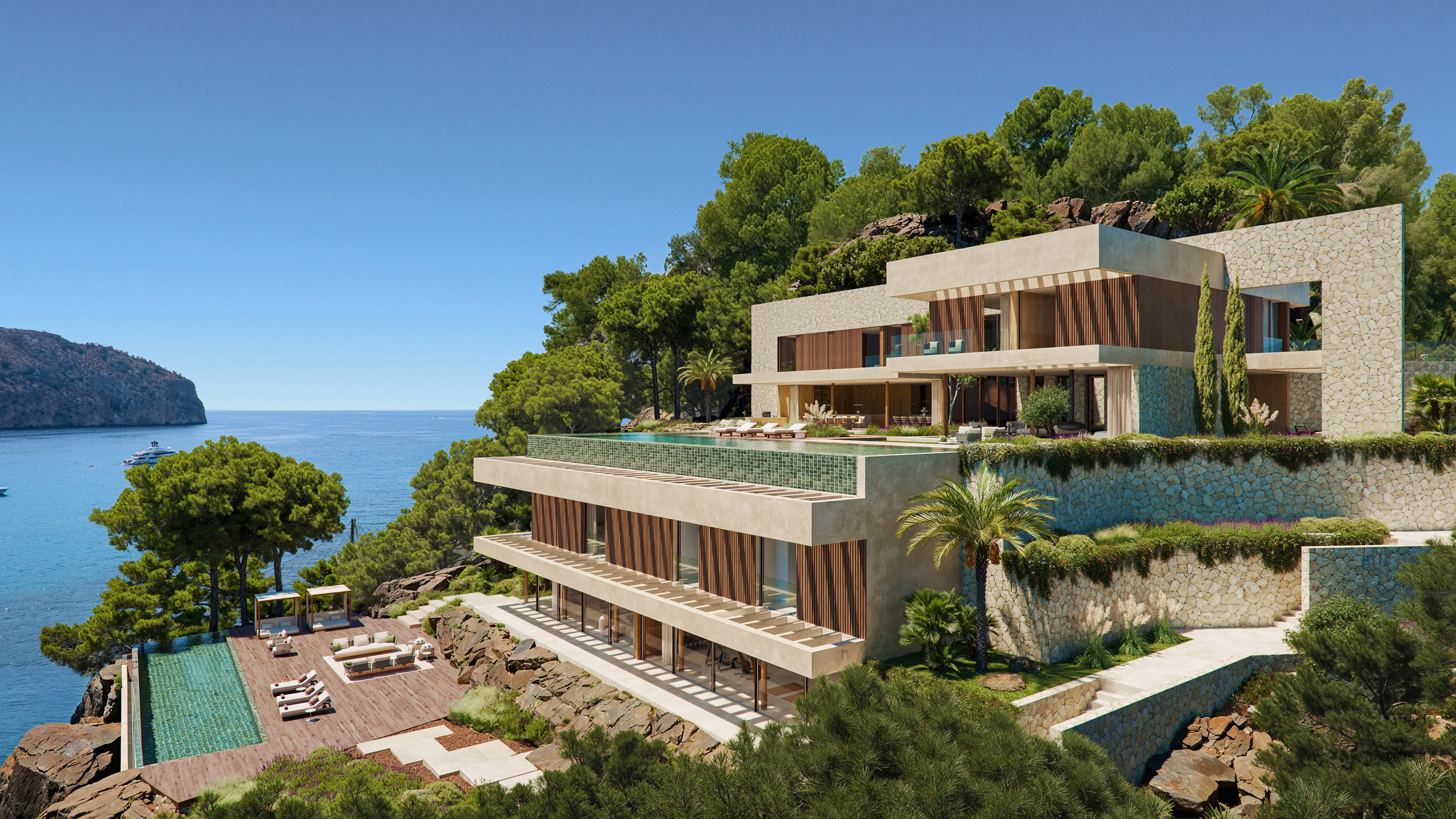 Prime seafront plot with direct sea access and valid building permit for an iconic estate-1