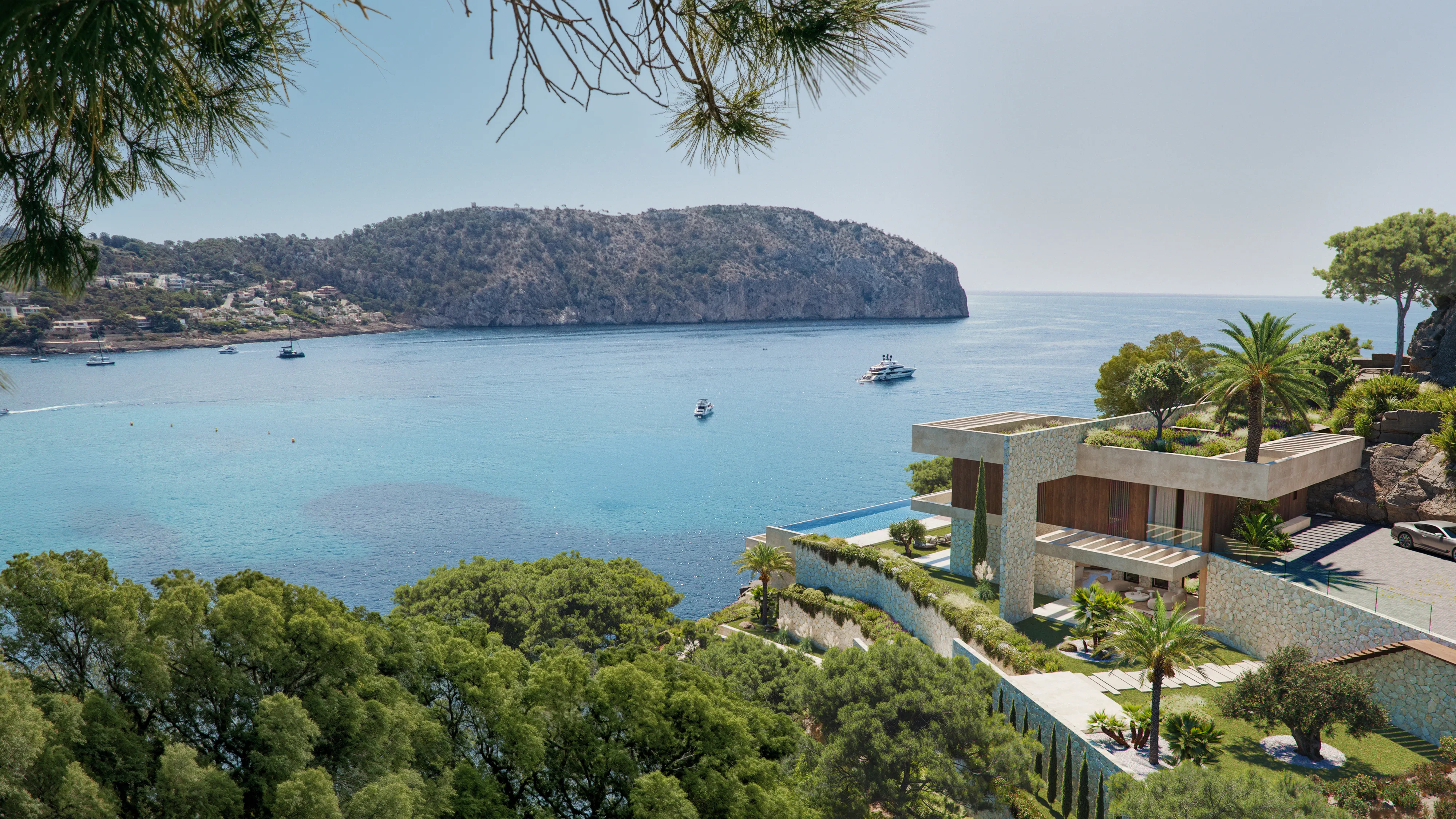 Prime seafront plot with direct sea access and valid building permit for an iconic estate-4