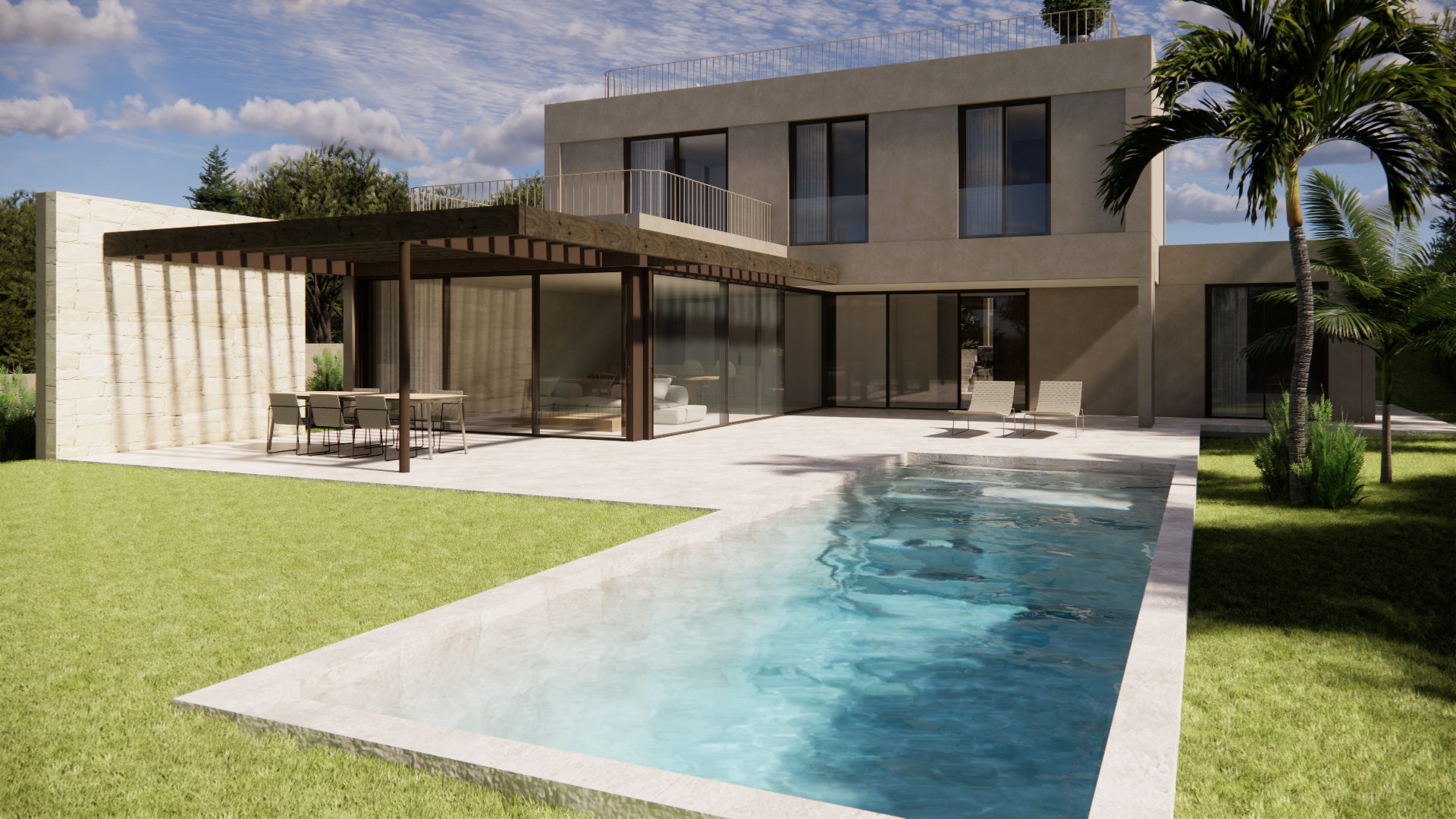 Innovatieve en solide designvilla in Sa Torre