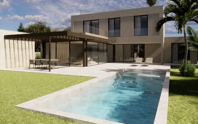 Innovatieve en solide designvilla in Sa Torre