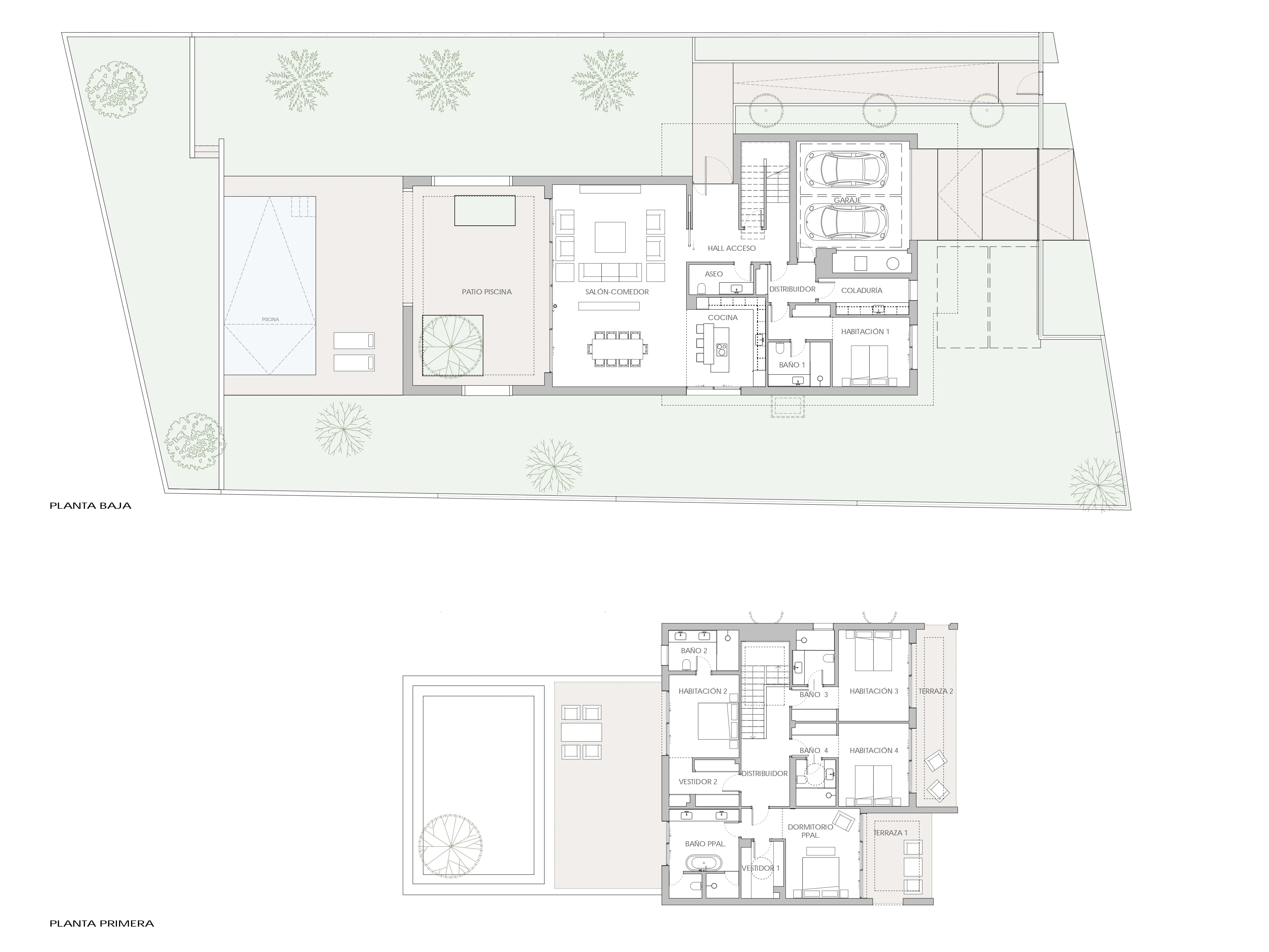 Villa moderna de nueva construcción con jardín llano y piscina-7