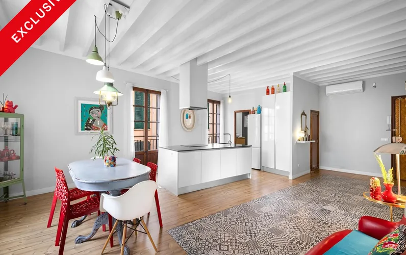 Sunny apartment with character, balcony  and communal terrace in Plaza Mayor