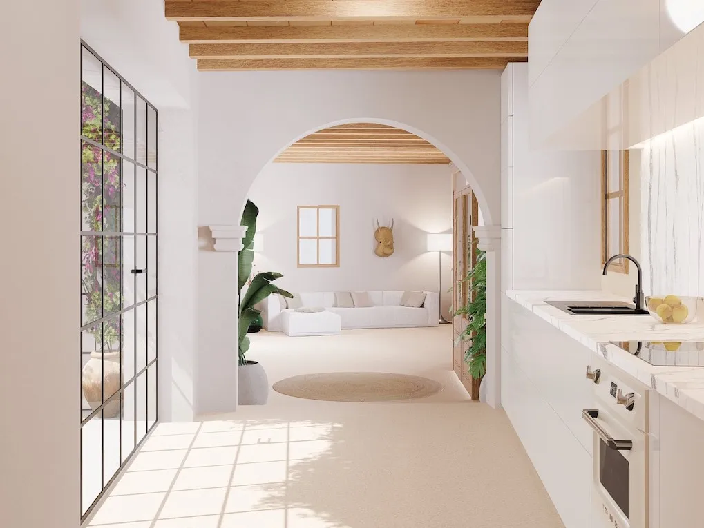 Moderna casa de pueblo con piscina y azotea-3