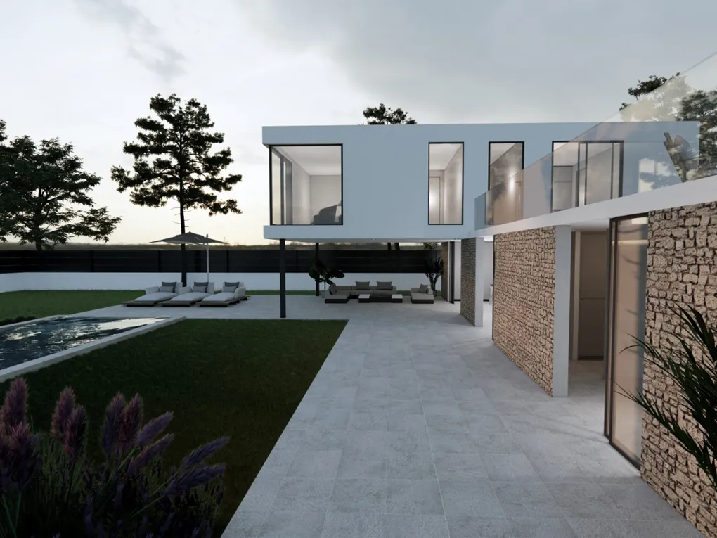 Villa moderna de construcción reciente próxima a su finalización, Crestatx, Sa Pobla-15