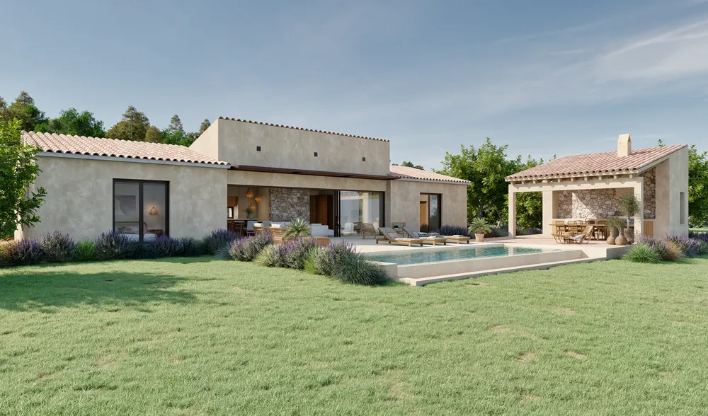 Finca récemment construite avec vue panoramique sur les montagnes de Tramuntana - en cours d'achèvement-4