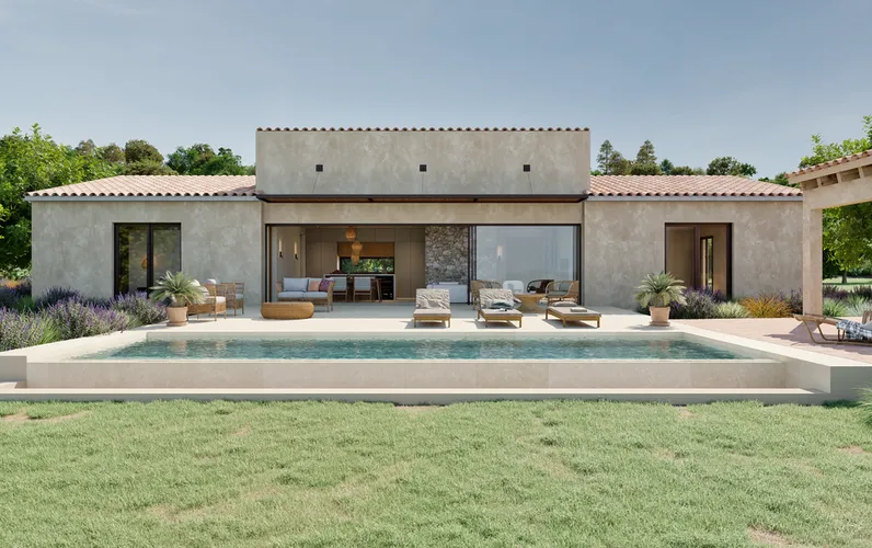 Finca récemment construite avec vue panoramique sur les montagnes de Tramuntana - en cours d'achèvement