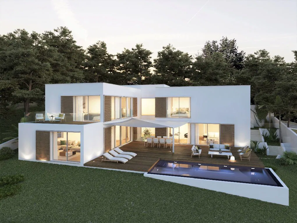 Plot with building project of a modern villa-1