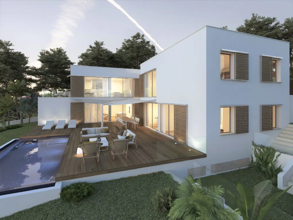 Plot with building project of a modern villa-2