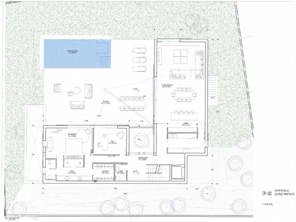 Plot with building project of a modern villa-8