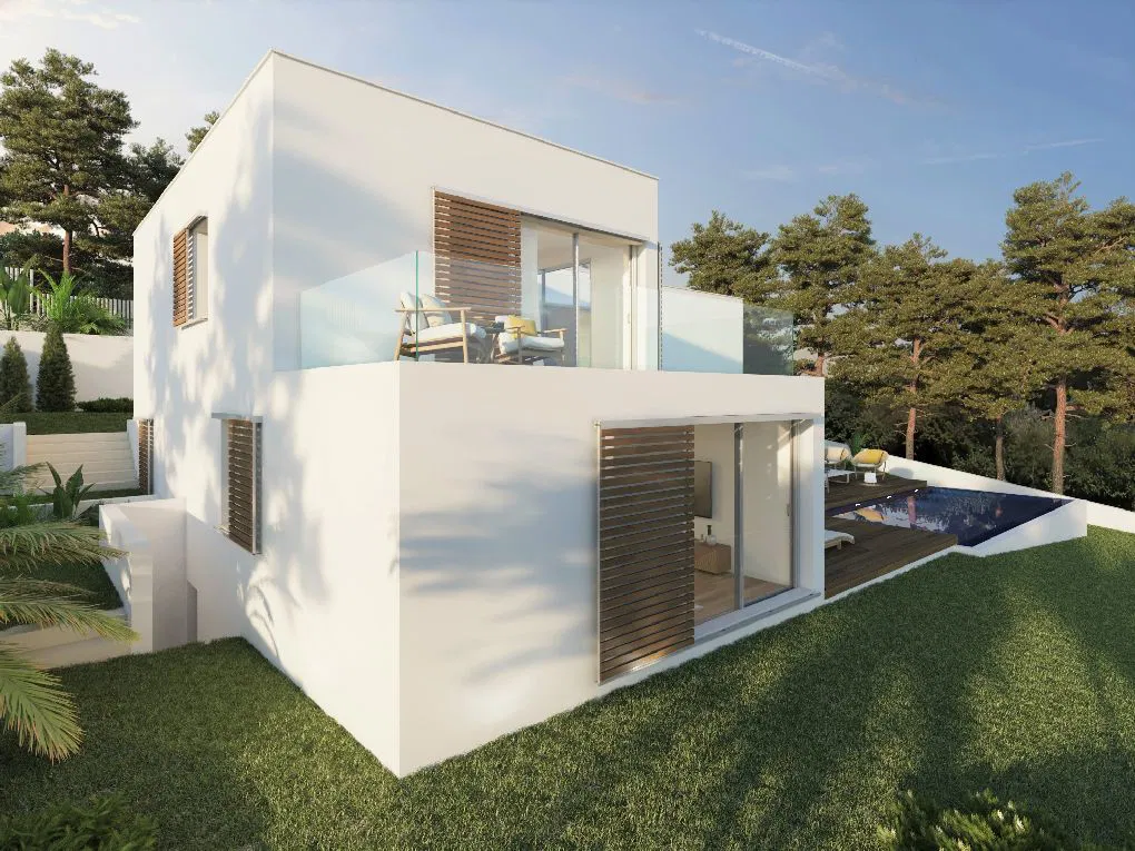 Plot with building project of a modern villa-5