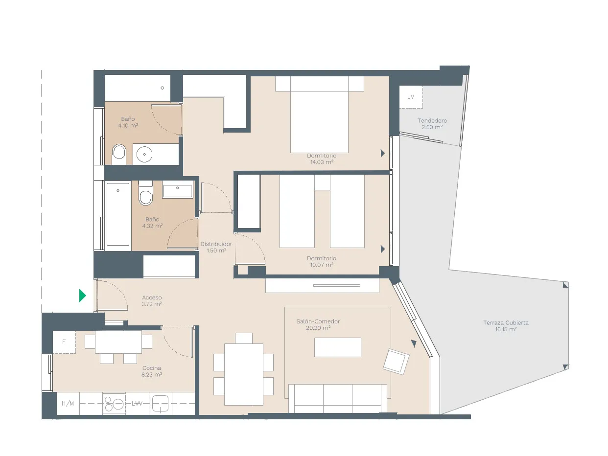 Moderno apartamento de obra nueva cerca de la playa-22