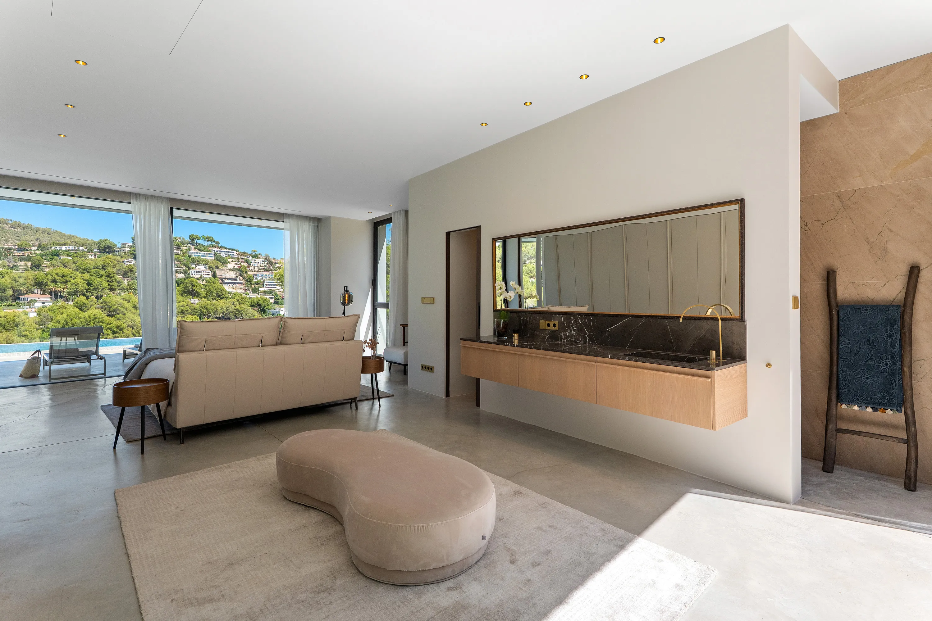 Elegante villa de hormigón arquitectónico en Son Vida-10