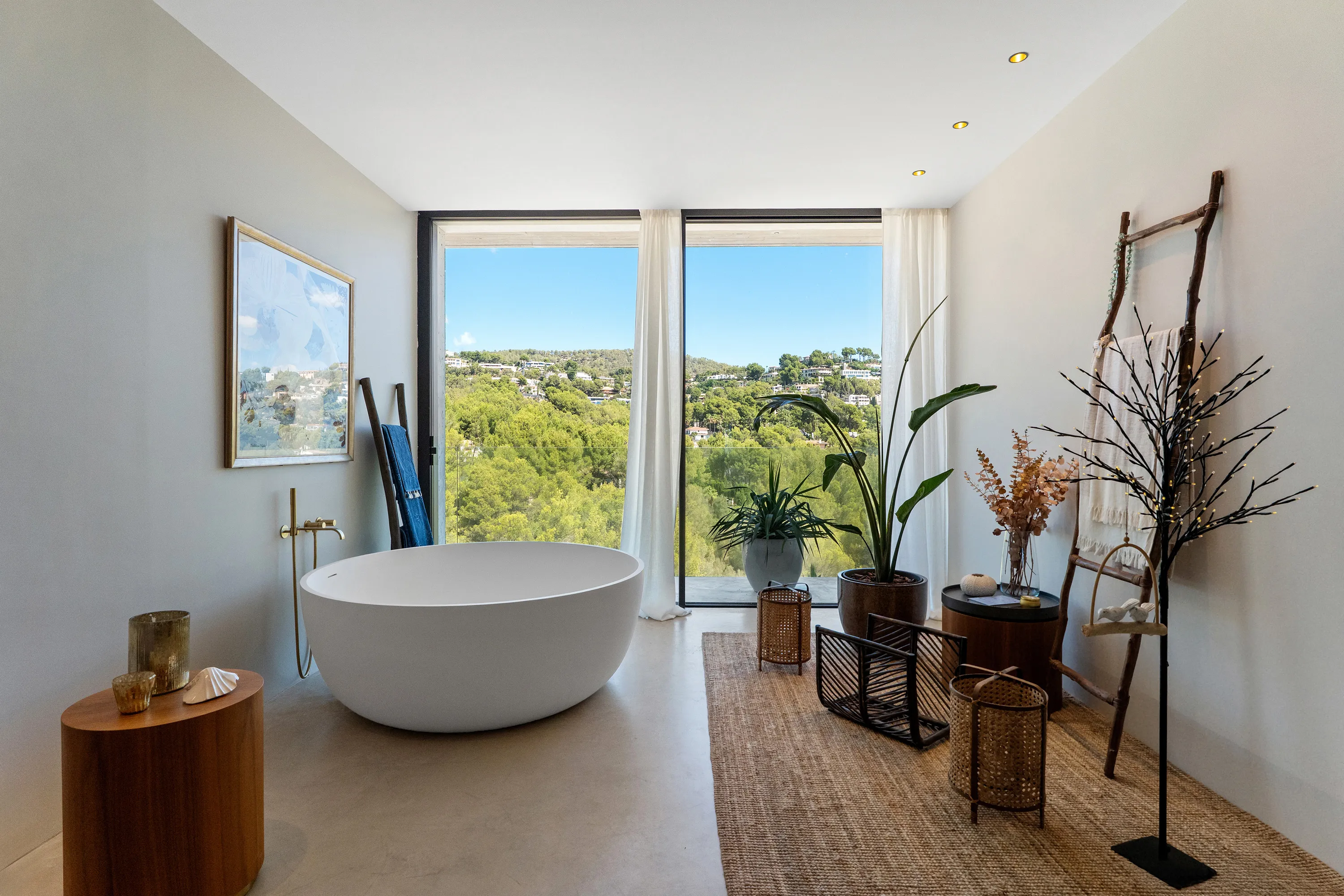 Elegante villa de hormigón arquitectónico en Son Vida-14