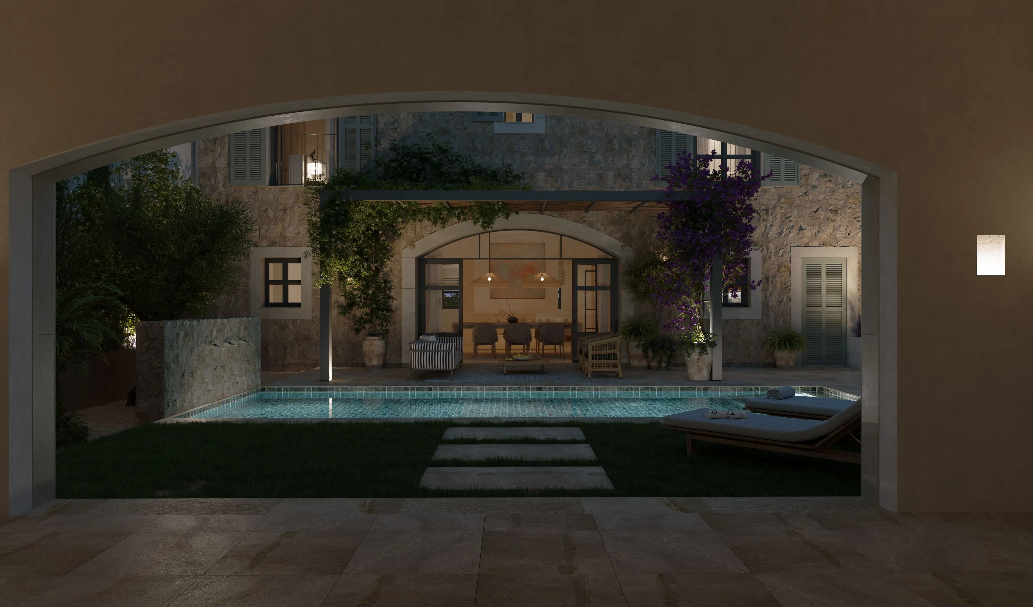 Nowo wybudowany dom w stylu śródziemnomorskim-11