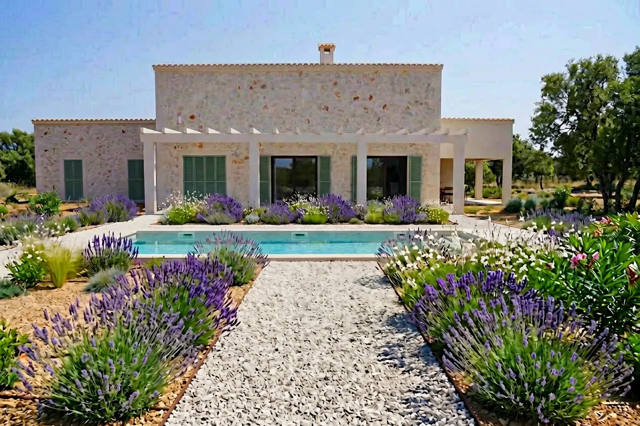 Nybygget finca i én etage i moderne, puristisk stil-15