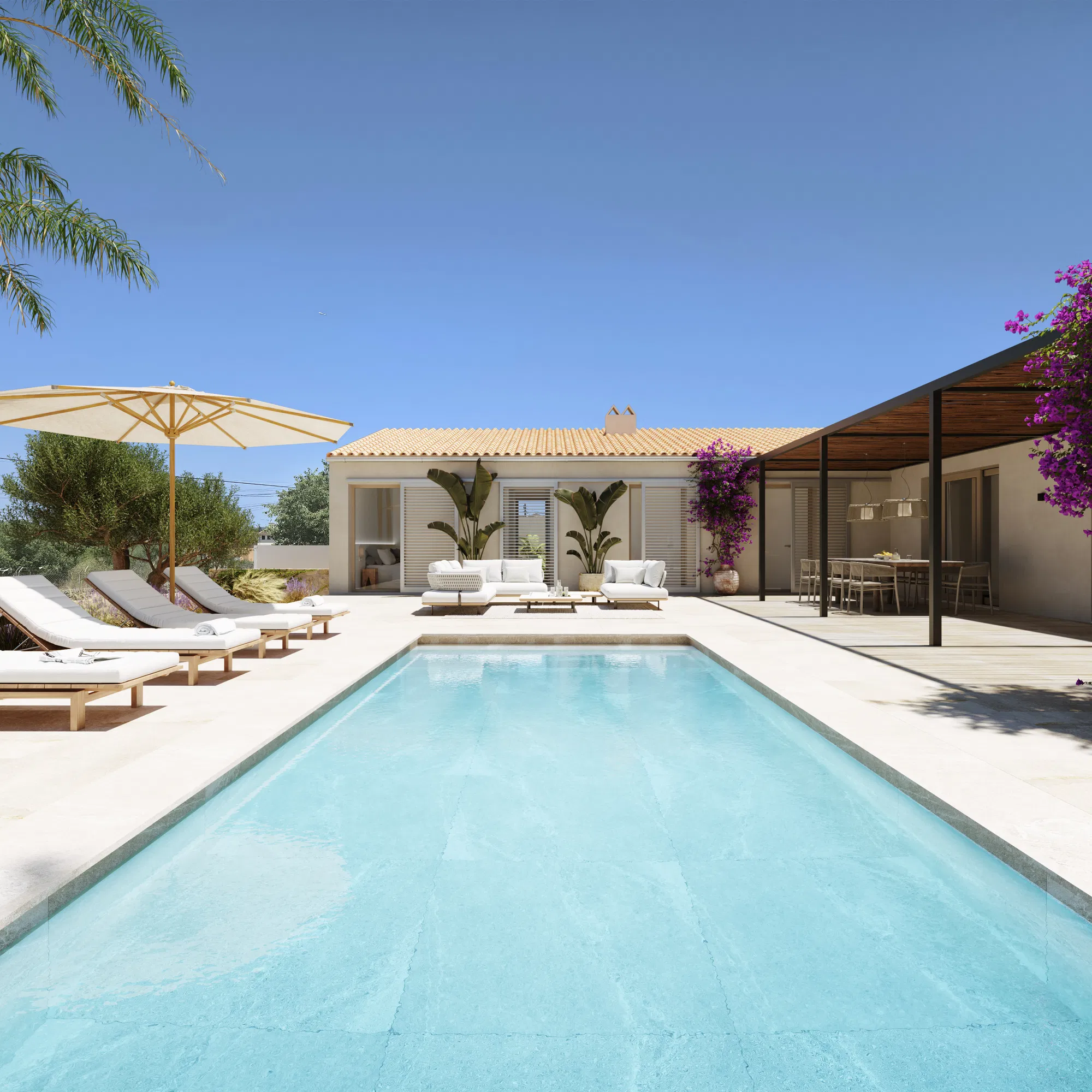 Villa in Sineu with pool and garage-1