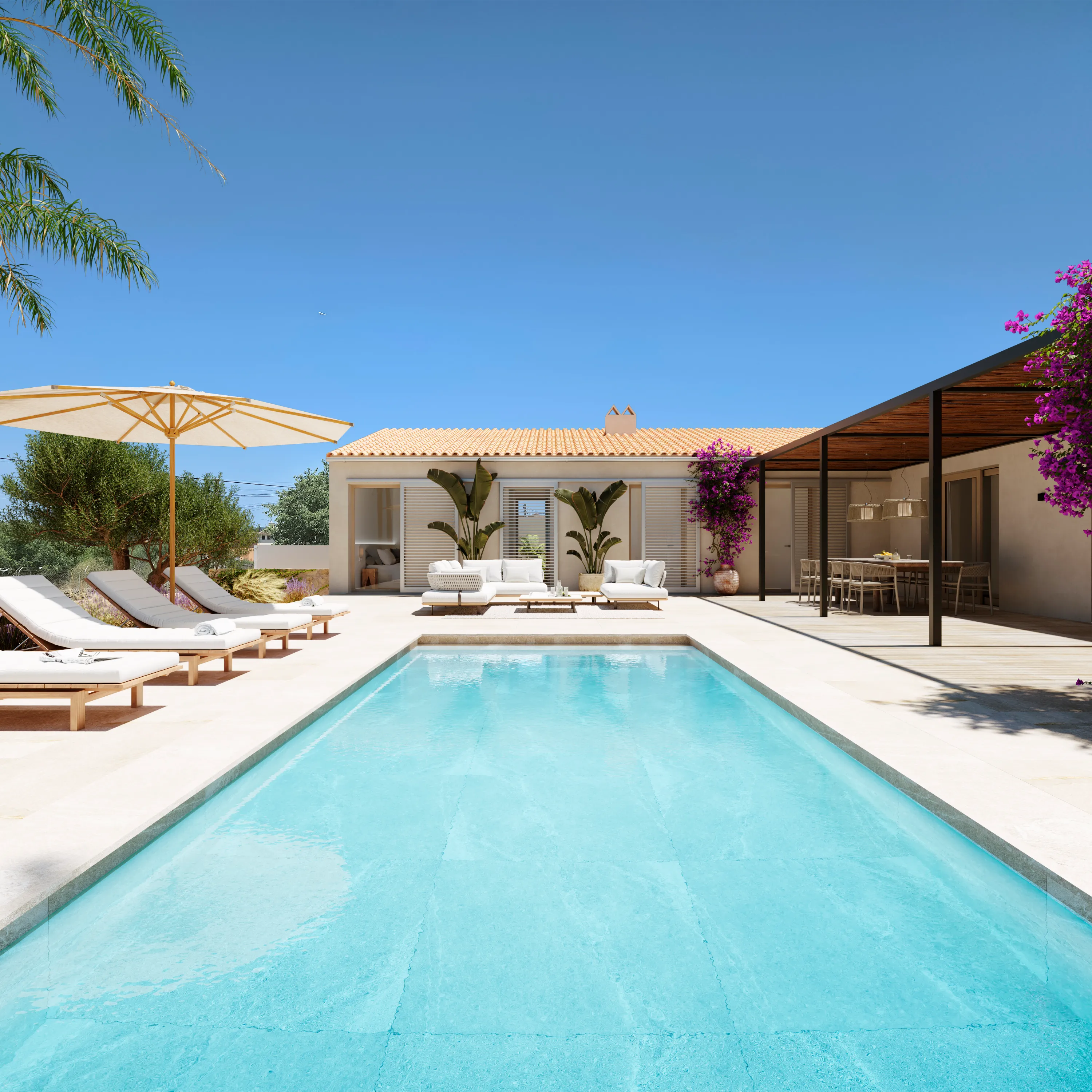 Villa in Sineu met zwembad en garage-1